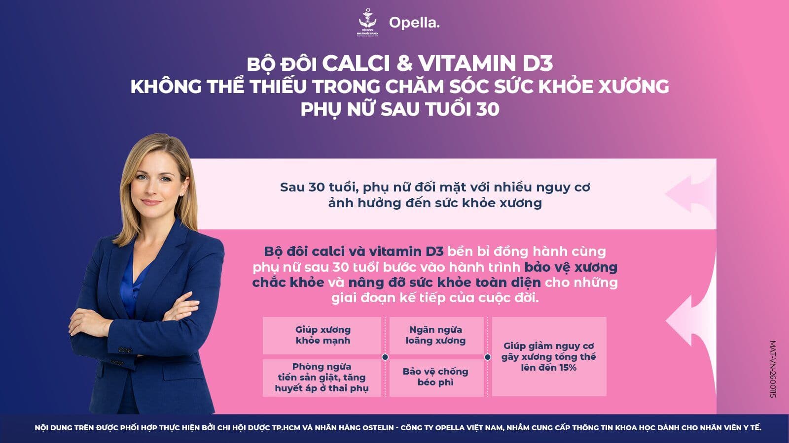 Dược sĩ đồng hành cùng phụ nữ sau tuổi 30 trong chăm sóc sức khỏe xương